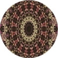 thumbnail image 1 of Ahgly Company Indoor Round Patterned Blood Night Red Area Rugs, 4' Round, 1 of 6