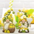 thumbnail image 5 of Hodao Summer Lemon-Themed Gnome Figurine Set of 2 – Handcrafted Resin Decor Ornaments, Fresh Citrus Design, Summer Decoration Gift for Home, Kitchen, and Dining Table, 5 of 6