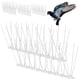 thumbnail image 2 of Muyoka Pinchos para pájaros Pinchos para disuadir pájaros para paloma ardilla Pájaros pequeños Pinchos para pájaros con base de acero inoxidable Pinchos antipájaros 12 tiras Pinchos para pájaros para Muyoka Hogar, 2 of 7