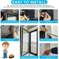 thumbnail image 5 of Portable Air Conditioner Accessories, 400Cm (157") Casement Windows Sealing Ac Window Seal, Hot Air Stop Air Exchange Guards Universal Coupler Energy Efficient And Easy To Install, 5 of 5