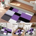 thumbnail image 5 of Black Purple Patchwork 2x3 Area Rugs for Living Room, Abstract Geometric Art Non Slip Floor Mat Washable Low-Profile Indoor Carpet for Bedroom, Dining Room, Bathroom, 5 of 9