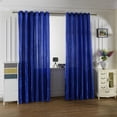 thumbnail image 2 of GUOOL Rod Pocket Satin Window Curtains Blackout Shade Curtains 200x250cm Blue, 2 of 9
