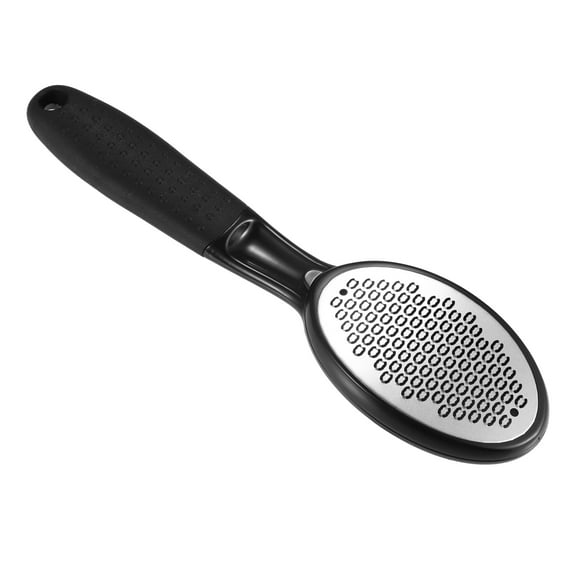 Unique Bargains Foot File Removes Dead Skin Pedicure Foot Scrubber Dead Skin Remover 1 Set Black Stainless Steel