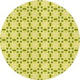thumbnail image 1 of Ahgly Company Indoor Round Patterned Acid Green Area Rugs, 5' Round, 1 of 6