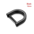 thumbnail image 1 of DIY Bag Strap Accessories Shoulder Webbing Buckle Detachable Open Screw Leather Craft Clasp D Ring Buckle BLACK 19MM, 1 of 8