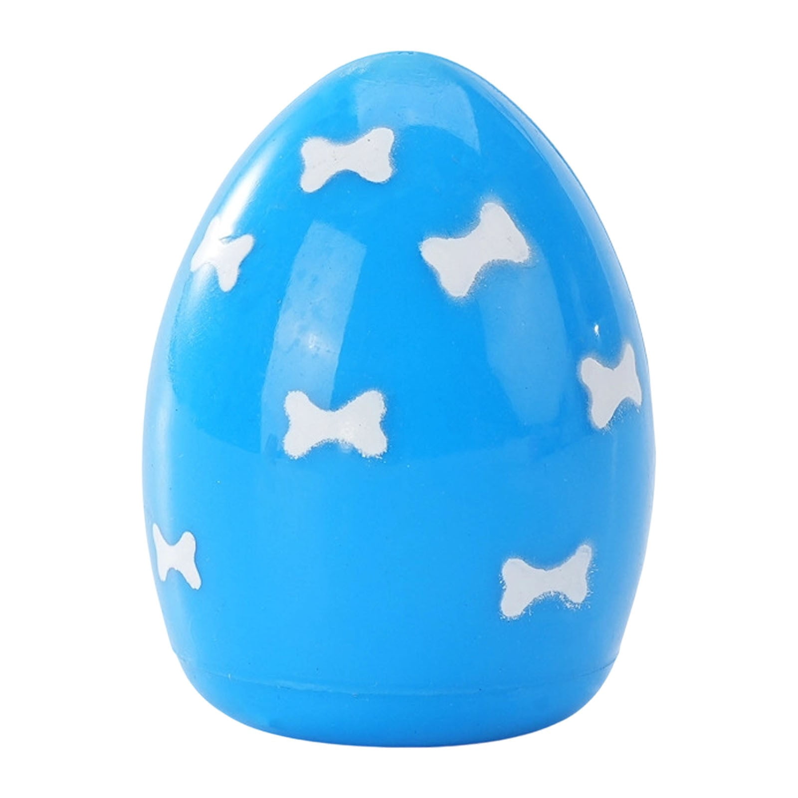 Soft Squeaky Bouncing Egg Dog Toy, Cute Easter Design Interactive Throw Toy for Small Dogs & Puppies, Indoor Outdoor Pet Play Toy