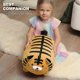 thumbnail image 3 of Cute Plush Tiger Doll Stuffed Fluffy Tiger Plush Toy Soft Animal Plush Pillow for Kids (Brown Tiger, 17.7"), 3 of 5