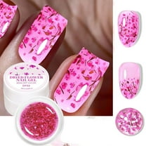 Kokovifyves Nail Care Products Nail Art Dry Flower Glue Transparent Flower Fairies Sparkling Glitter Nail Polish Glue Nail Polish 8ml