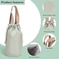 thumbnail image 3 of Linkidea Insulated Food Jar Storage Bag, Portable Drawstring Wrap with Hand Strap, Lunch Box Carrier for Food Can, Compatible with Thermos 24 oz & Simple Modern 16 oz & Stanley 18 oz (Green), 3 of 6