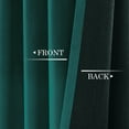 thumbnail image 3 of Top Finel 100% Blackout Luxury Velvet Curtains, 52 x 96 Inch, Teal Green, 2 Panels, 3 of 12