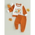 thumbnail image 3 of My First Halloween Thanksgiving Baby Girl Outfit 3M 6M 12M 24M 3Y Daddys/Mommys Little Pumpkin Sweatshirt and Pants Cute Clothes, 3 of 9