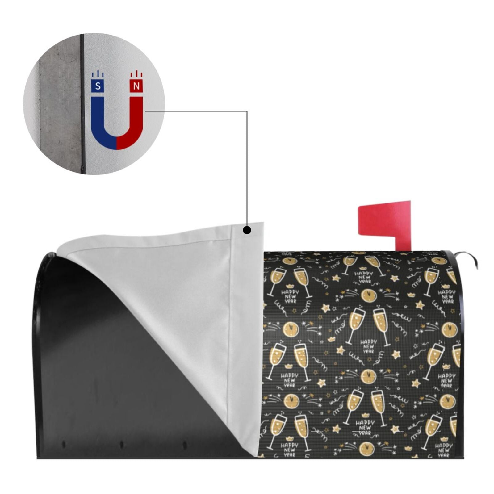 Kdxio Magnetic Mailbox Cover 21x18 in Mailbox Cover Outdoor Decoration Holiday Mailbox Covers for Home Garden Yard-21x18 in