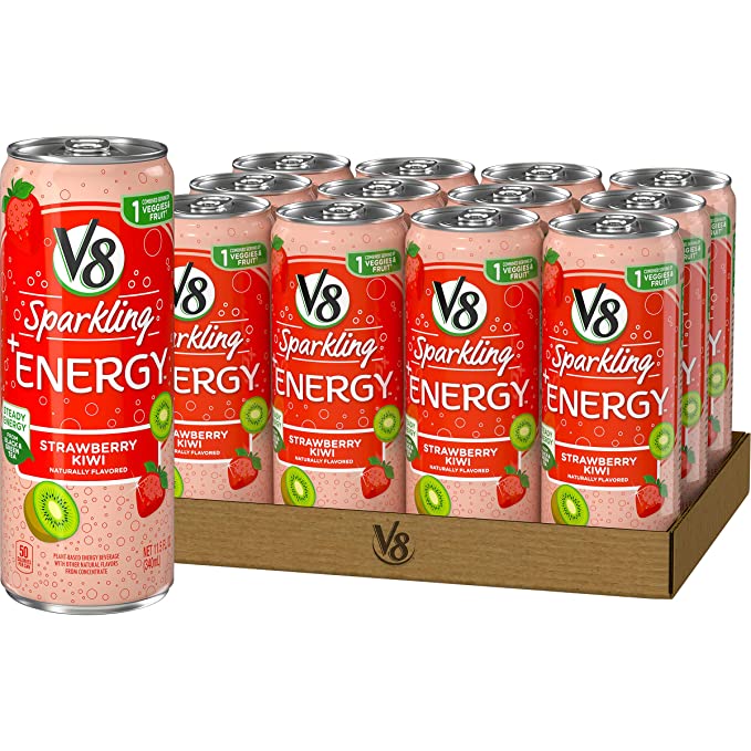 V8 Sparkling +Energy, Healthy Drink, Natural Energy from Tea