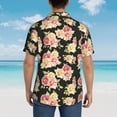thumbnail image 6 of Xecao Rose Flowers print Hawaiian shirt - a stylish short-sleeve button-down for men, perfect for casual beach and tropical outings., 6 of 9