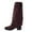 Brown, variant on Women's -High Boots Fashion Suede Mid Calf Heeled Boots For Fall And Winter for Daily and Work Outfits