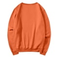 thumbnail image 6 of Women's Crew Neck Sweatshirt Loose Pullover Long Sleeve Shirts Soft Tops for Women Fall Clothes Orange 3XL, 6 of 7