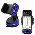thumbnail image 2 of Bling Car Phone Holder, 360°Adjustable Crystal Auto Phone Mount Universal Rhinestone Car Stand Phone Holders for Your Car, Car Accessories for Windshield Dashboard (Blue), 2 of 8