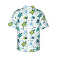 thumbnail image 3 of Haiem Cartoon Sea Creatures Printed Hawaiian Shirt for Men - Men’s Casual Beach Summer Shirts - Stretch Fabric with Modern Fit-Small, 3 of 9