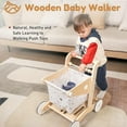 thumbnail image 5 of Woodtoe Wooden Baby Push Walker, Adjustable Speed Natural Wood Learning Toy, Ages 1-3, 5 of 7