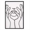 thumbnail image 1 of 1 Pieza de Decoración de Pared con Líneas de Metal Engrosadas, Silueta Simple de Cuerpo Femenino, Línea Abstracta, Decoración para el Hogar, Esculturas de Pared., 1 of 6