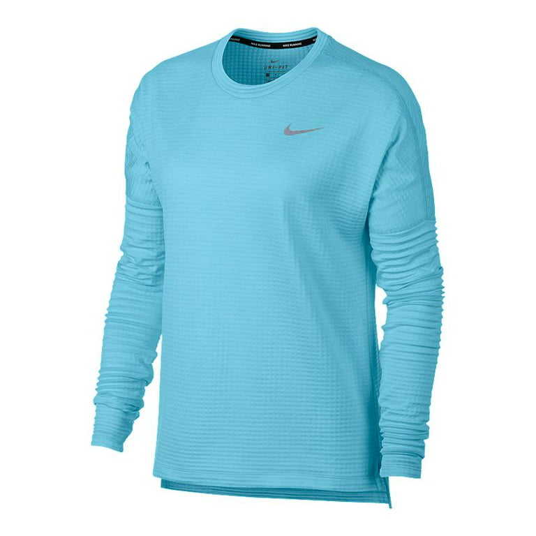 dikte Vallen Humaan Nike Women's Therma Sphere Long Sleeve Running Shirt, Light Blue, Small -  Walmart.com