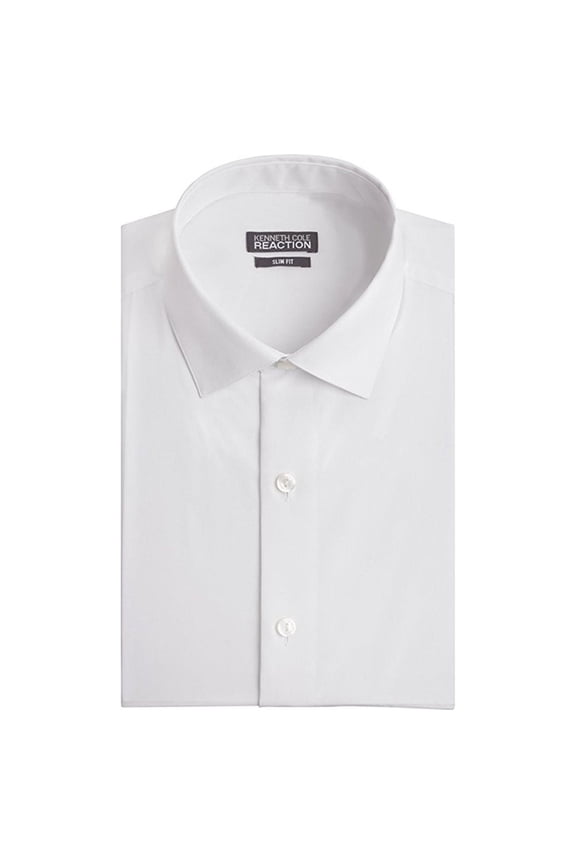 Chambray Slim Fit Spread Collar Dress Shirt