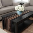 thumbnail image 4 of Black Brown Plank Table Runner 48 Inches Long, Vintage Chic Wooden Grain Kitchen Coffee Dining Table Decoration for Home Party Birthday Wedding Home Decor 13x48 Inches, 4 of 8