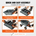 thumbnail image 5 of KFFKFF Yard Trolley, Sturdy Polyethylene Dump Trolley with Easy-to-Assemble Steel Frame, Multi-Use Dump Cart with Convertible Handle, Practical Garden Barrow with 800 lbs Capacity, 10 inch Wheels, 5 of 9
