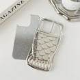 thumbnail image 5 of Plated Fish Shape Scale Grid Glitter Powder Soft  for iPhone Case (Blue,iPhone 14), 5 of 6