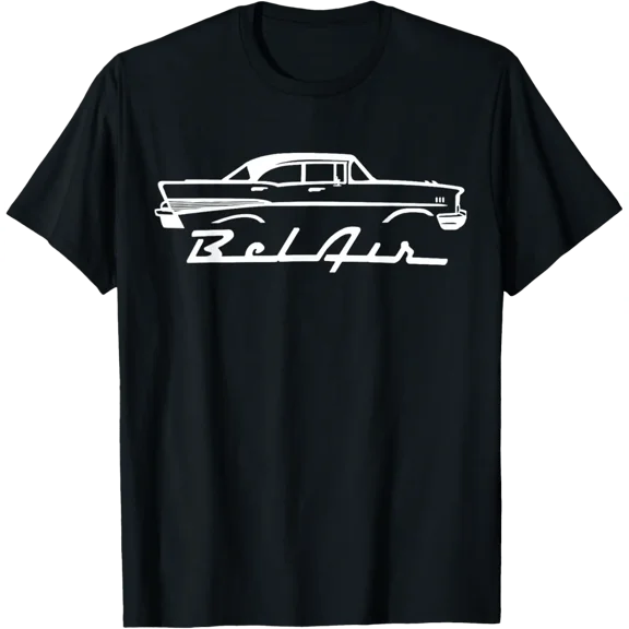 1957 57 Bel Air Vintage 50S Silhouette Classic Old Hot Rod T-Shirt