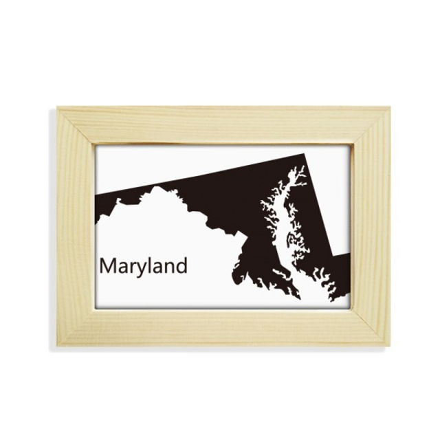 land America USA Map Outline Desktop Decorate Photo Frame Picture Art Painting 5x7 inch