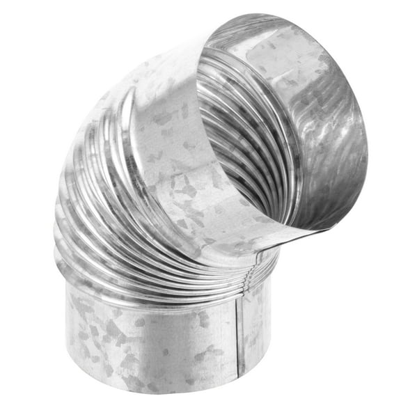 RENACLIPY Silver Metal Stove Chimney Kit 45 Degree Elbow for Home Stove