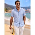 thumbnail image 3 of Coshow Mens Button Down Dress Shirts Business Casual Long Sleeve Wrinkle Free Blouses, 3 of 8