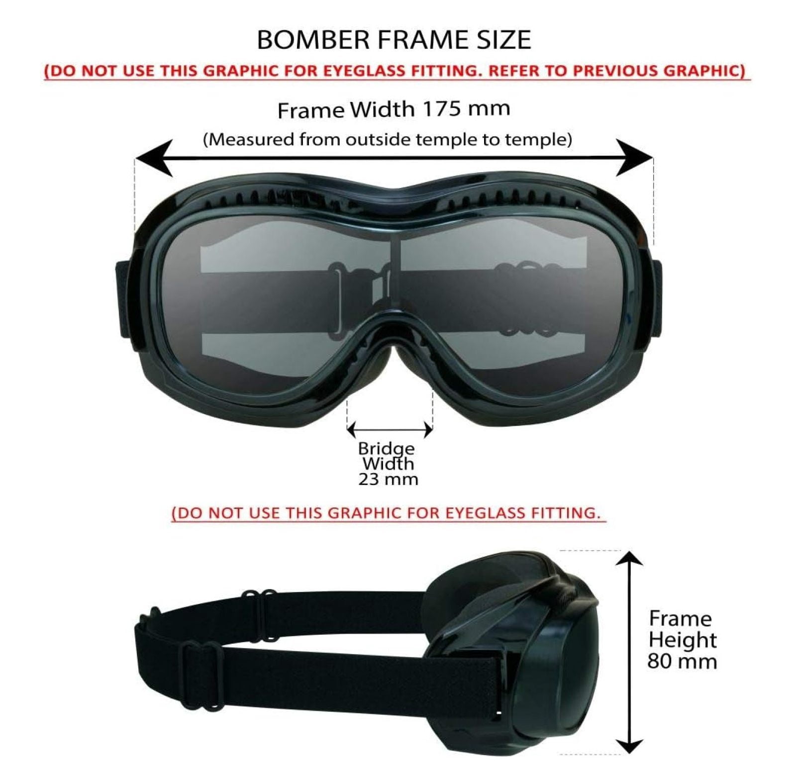 Fit Over Goggles for Eye-Glasses Motorcycle Riding Cycling Skiing Sky Diving Outdoor Work