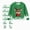 H001-Green, variant on TOWED22 Boys Girls Christmas Pajamas Xmas Graphic Long Sleeve Pant Sets Pjs Kids Holiday Sleepwear