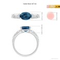 thumbnail image 6 of ANGARA Natural Oval 2.25 ct London Blue Topaz Ring with Diamond in 925 Sterling Silver for Women (Size-9x7mm) | November Birthstone Jewelry for Women | London Blue Topaz Ring (Ring Size- 9.5), 6 of 11