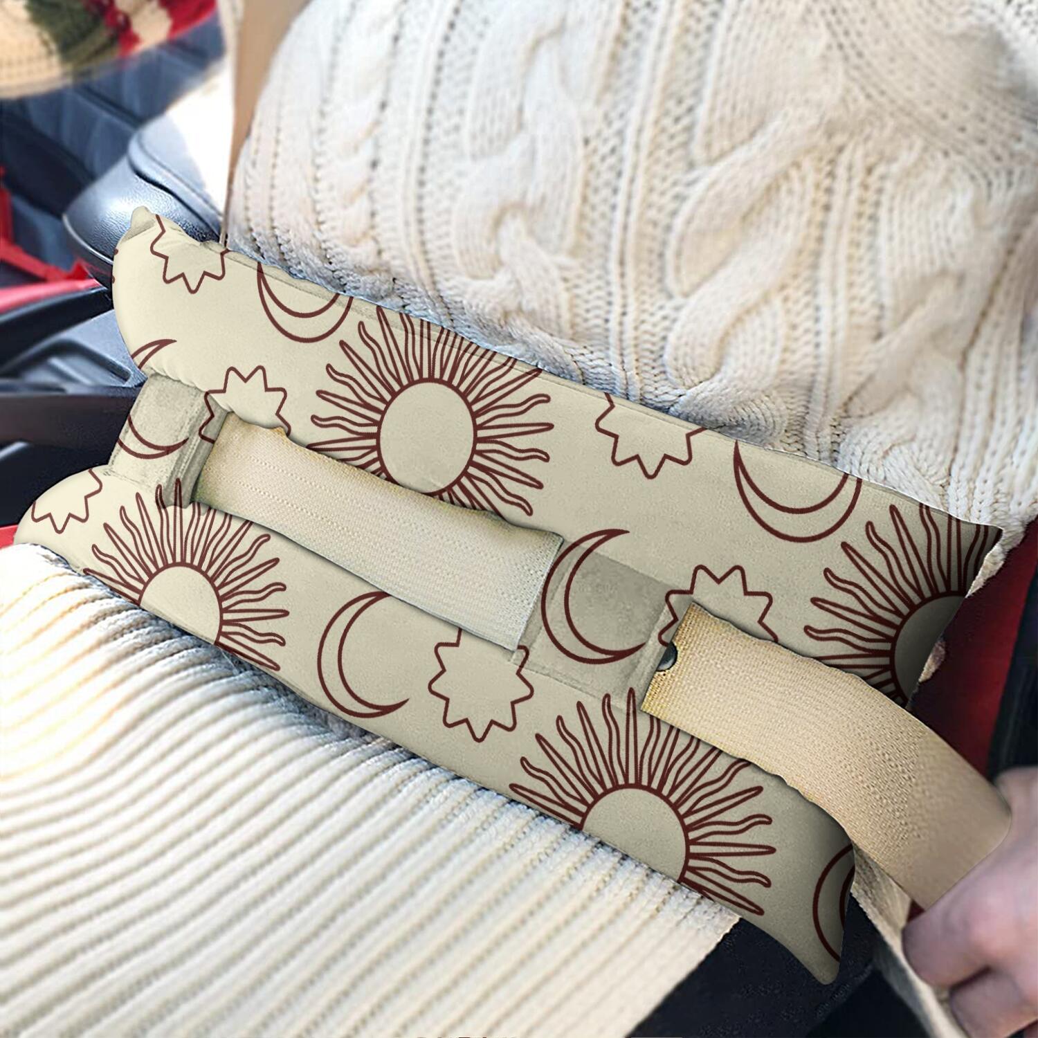 Vintage Celestial Seatbelt Pillow Soft Chest Protector for Heart Surgery & Mastectomy Recovery