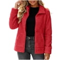 thumbnail image 2 of JOANKDMI Fuzzy Fleece Jacket for Women Full Zip Sherpa Coat Casual Stand Collar Long Sleeve Winter Warm Outerwear with Pockets Cozy Fluffy Tops for Fall Cold Weather, 2 of 5
