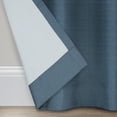 thumbnail image 4 of Eclipse Samara Solid Blackout Curtains, Single Curtain Panel, 63 Inch Long Blackout Curtains, 42" W x 63" L, Stone Blue, 4 of 8