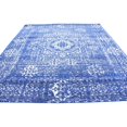 thumbnail image 4 of Unique Loom Tapis Classique 8' 4 x 8' 4 Carrés Bleu Royal/ivoire, 4 of 5