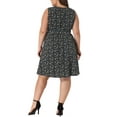 thumbnail image 3 of Agnes Orinda Women's Plus Size Dress Self Tie Waist Sleeveless Summer Floral Midi Dresses, 3 of 5