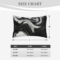 thumbnail image 4 of Naloa Fluid Black White Paint Swirls Pillowcase, Throw Pillowcase, Wrinkle-Free, Stain-Resistant with Hidden Zipper for Bedroom Sofa-16"x24", 4 of 6