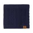 thumbnail image 3 of Dyfzdhu Men Women Winter Warmer Scarf Warmer Neck Thick Knit Navy, 3 of 3