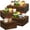 Antique Brown, variant on 4 Pieces Wooden Cake Stands,Antique White Cupcake Stands for Display,12 inches Square Wooden crates,Wood Display risers for Wedding,Birthday Party,Christmas,etc. (Antique White)