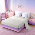 thumbnail image 4 of Manfei Purple White Seashell Bow Starfish Twin Bedding Sets for Kids Girls, Cartoon Sealife Bedding Comforter Set, Gray Reversible 7 Pieces, 4 of 6