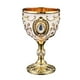 thumbnail image 1 of Copa de agua en relieve para beber, decoración del hogar, mini cáliz de metal Oro blanco, 1 of 9