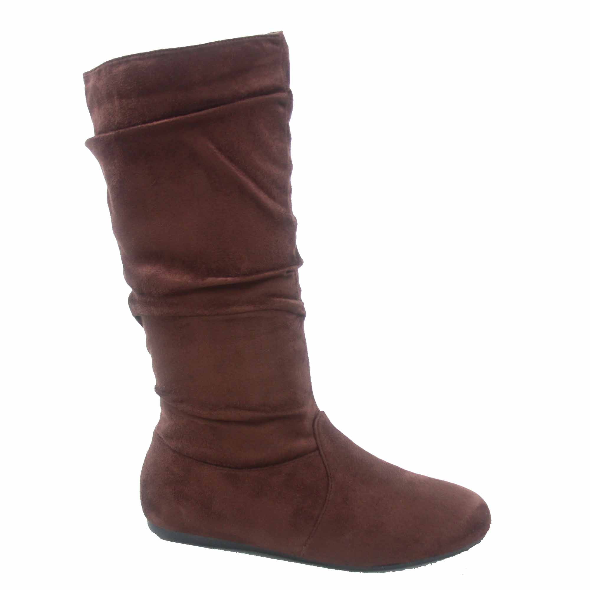 slouch boots flat heel