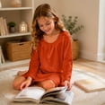 thumbnail image 6 of JAJAHO Girls Nightgowns Long Sleeve Sleepwear Soft Princess Pajama Dress Sizes 5-15Y, 6 of 7