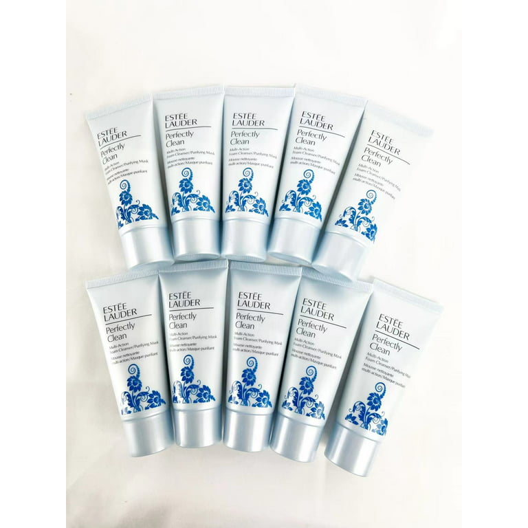 Estee Foam Lauder Perfectly Cleanser/ Clean 30ml 300ml Multi-Action Mask x10= Purifying