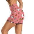 thumbnail image 2 of Hello Kitty Women Workout Shorts, High Waisted Tummy Control Gym Yoga Biker Shorts, 2 of 7